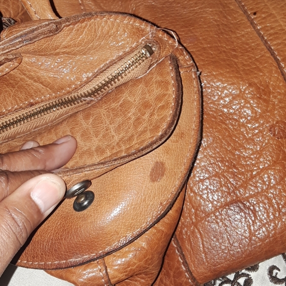 Leather purse, needs repairs, light brown - Picture 8 of 12
